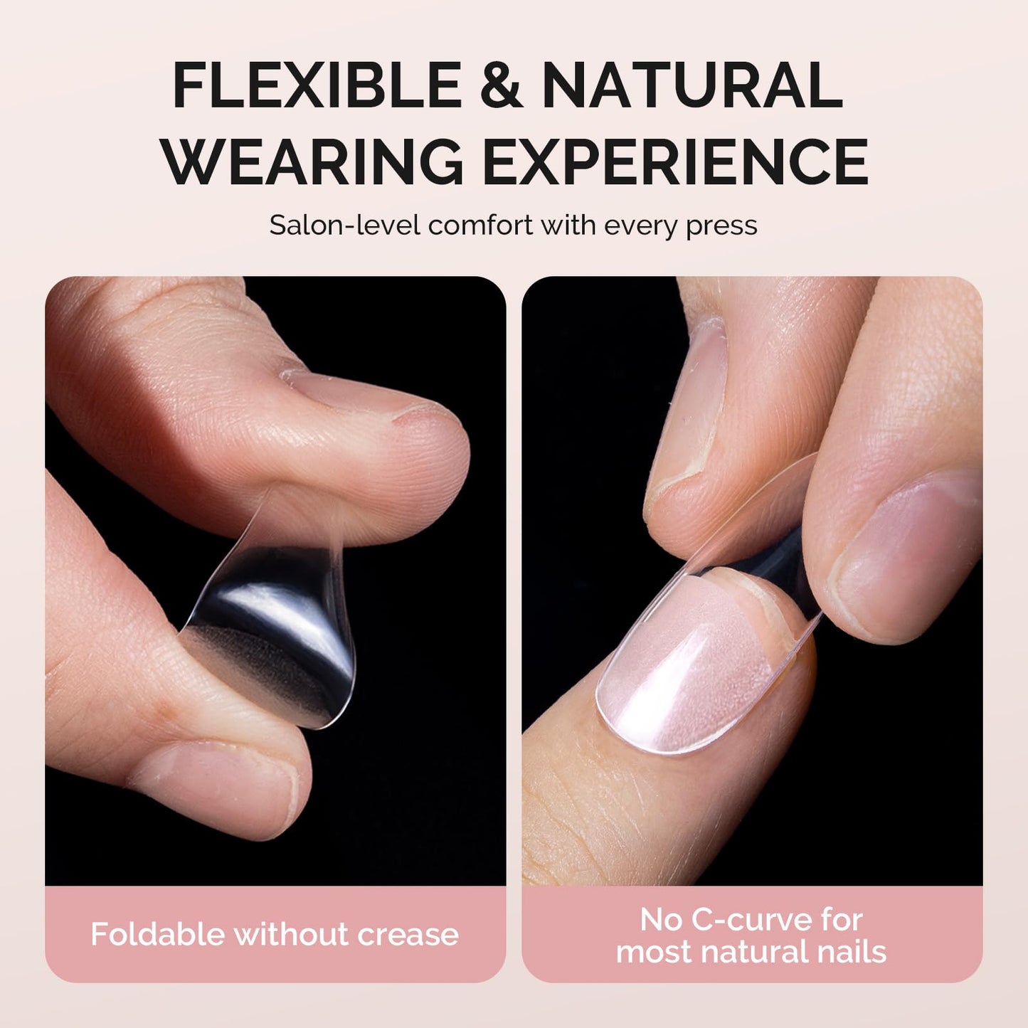 MelodySusie Medium Square X Nail Tips- 600Pcs 15 Sizes Clear Acrylic, Half Matte Full Cover Press on Nails for DIY Extension & Salon Use, Pre-Shaped for Long-Lasting Manicure