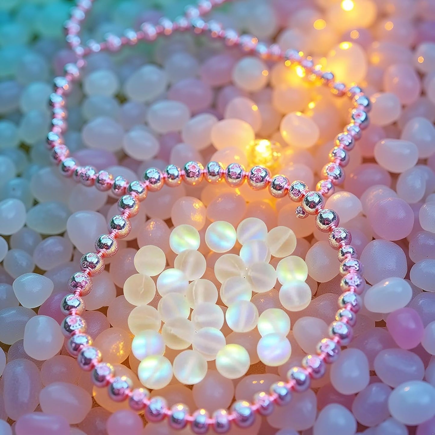 Matte Crystal Glass Beads, 8mm, 100 Pieces, Mermaid Aurora Moonstone Style for Jewelry Making, Crafts