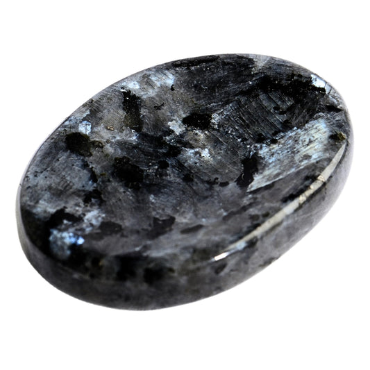 Anaya Agate Larvikite Worry Stones Certified Crystal Thumb Worry Stone for Anguish, Relaxing and Soothing Balance Stones for Meditation, Stress Relief Crystals and Healing Stones for Men, Women