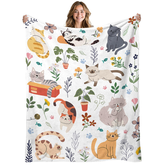 Fox Blanket for Fox Lovers, Soft Flannel Foxes Gifts for Women, Girls, Foxes Blanket Gifts for Adults Friend, Birthday Blankets for Couch or Bed, Gifts for Christmas Thanksgiving 40x50