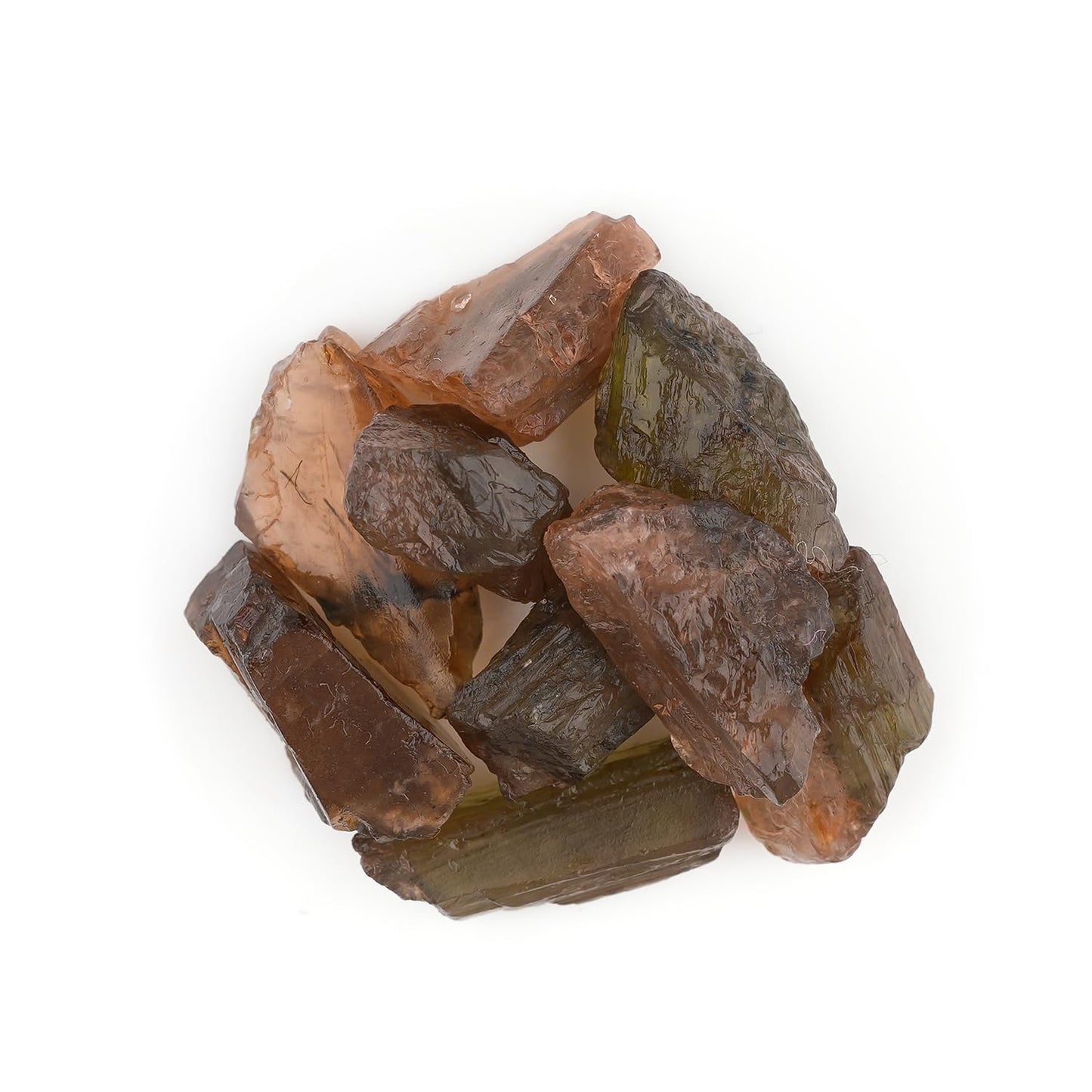 ColouredRocks (50 carats.) ANDALUSITE Raw Crystals, Raw Stones, Rough Gemstones, Jewelry Making Supply, Cabbing, Polishing, Cutting, DIY, Crafts (8-10 pcs.) (10-15 mm size)