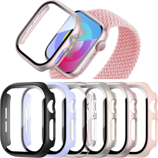 BHARVEST 6 Pack 11/10 42mm 11/10 (6 42mm) Case for Apple Watch Series with Tempered Glass Screen Protector, High