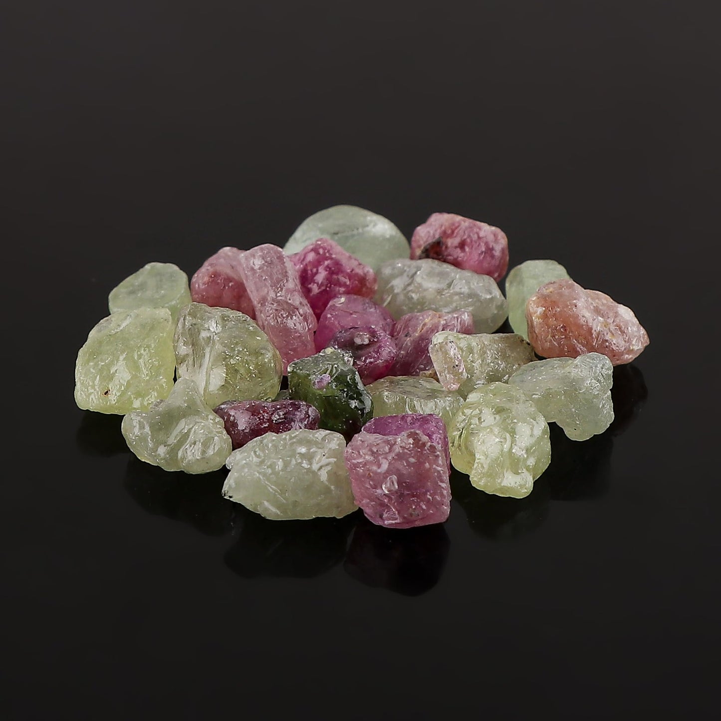 CRYSTALINES (50cts) Natural Multi Sapphire Gemstone, Assorted Bulk Rough Stones, Wholesale Loose Supplies, DIY Jewelry Making, September Birthstone, Healing Crystals, Gem Collection (8-10pcs)