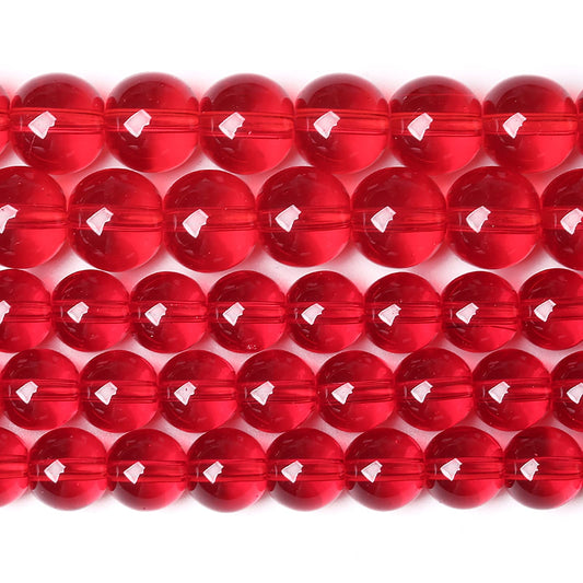 10MM 38PCS Red Garnet Glass Loose Spacer Crystal Beads for Jewelry Making DIY Bracelet