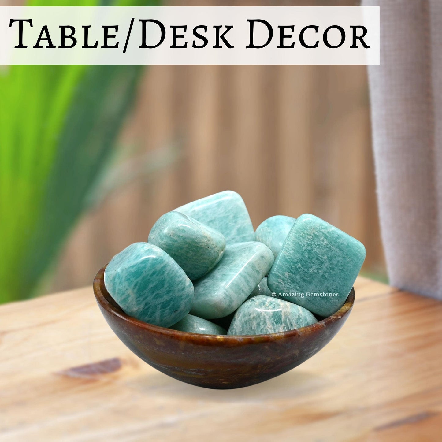 Amazing Gemstone Amazonite Crystals and Healing Stones Tumbled - 1 oz, Natural Healing Stones for Energy Balance, Stress Relief - Premium Polished Gems Rocks for Meditation and Wellness