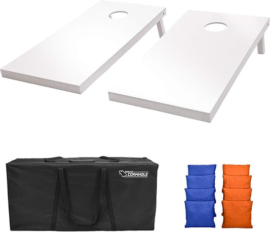GoSports 4 ft x 2 ft Regulation Size Wooden Cornhole Boards Set - Includes Carrying Case and Over 100 Optional Bean Bag Colors