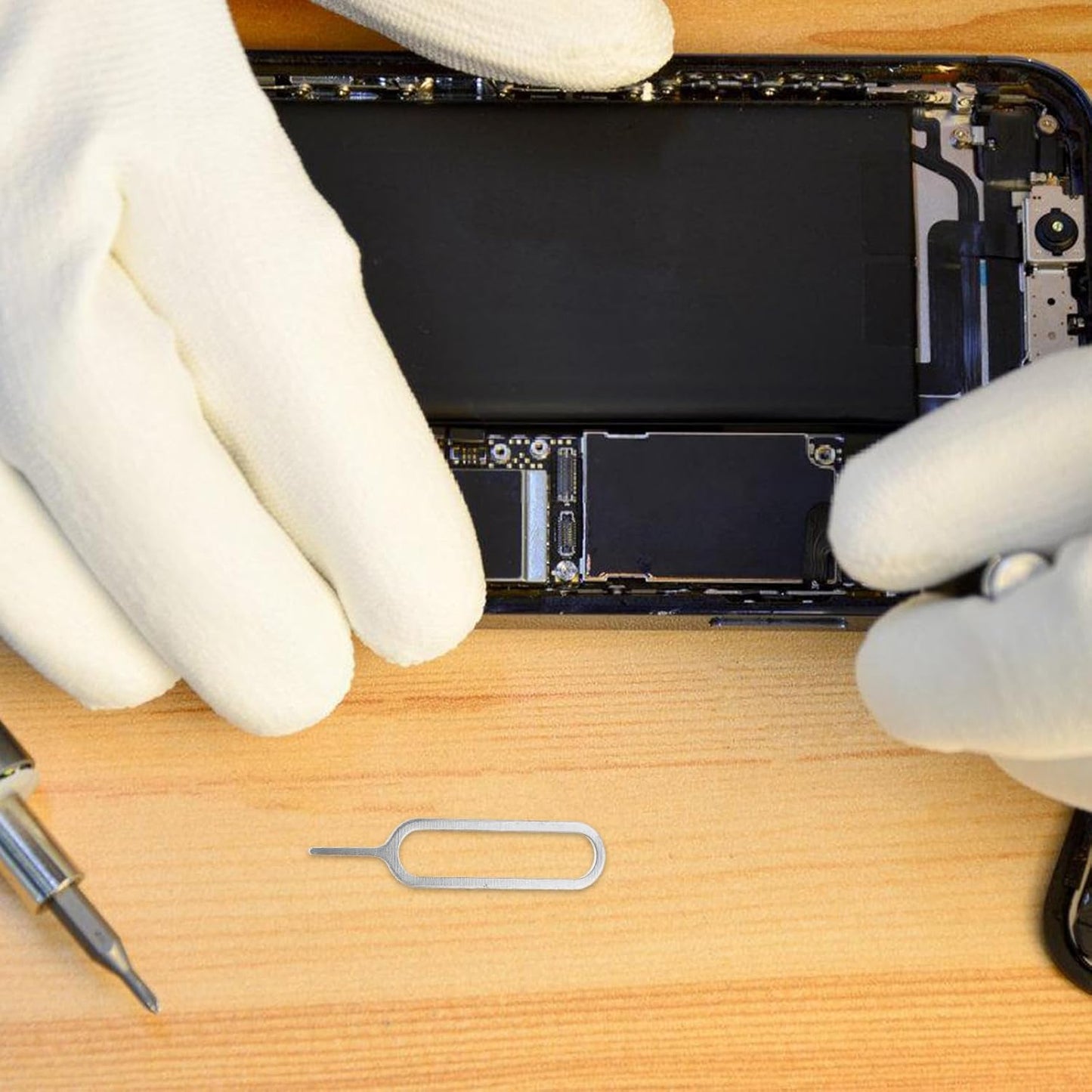 500pcs DOITOOL Sim Card Tray Eject Pins Universal Sim Extractor Tool for Smartphones and Tablets Silver Durable Removal
