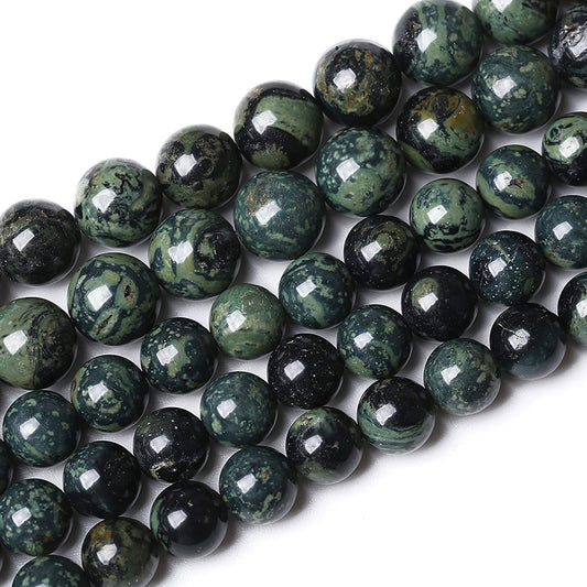 10mm 38pcs Natural Kambaba Jasper Beads Round Loose Energy Healing Stone Beads for Jewelry Making DIY Bracelet 15 Inch