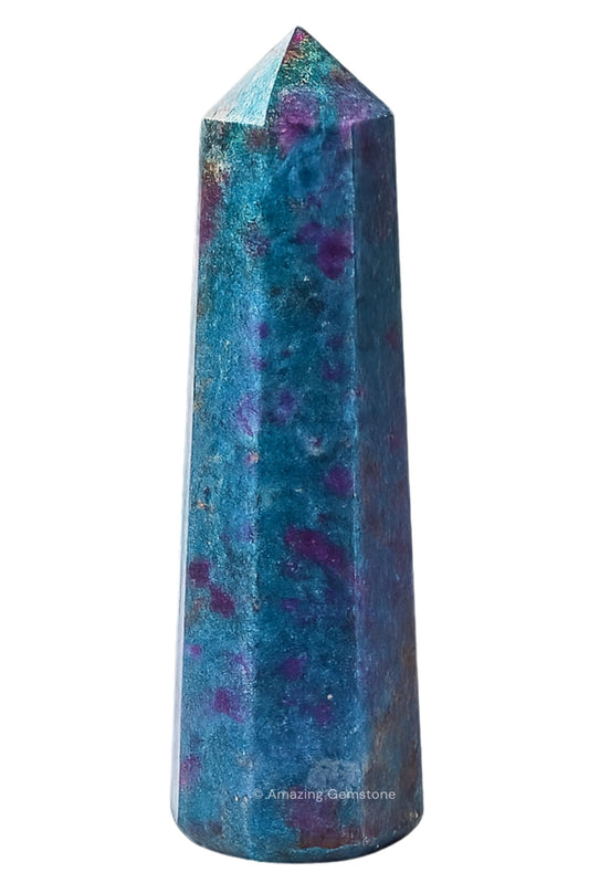 Amazing Gemstone Ruby Kyanite Crystal Towers - Natural Healing Crystal Point Obelisk for Reiki Healing and Crystal Grid (3" to 4" INCH)