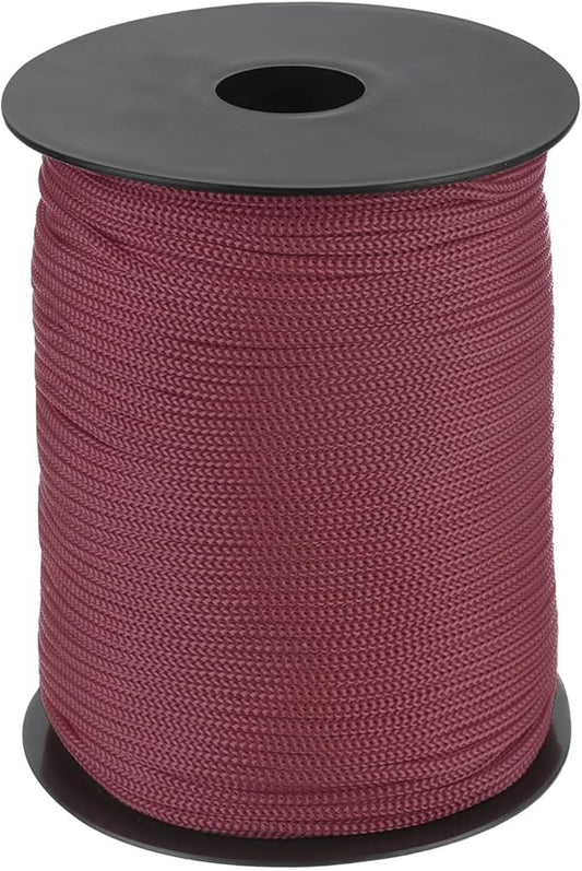 MECCANIXITY 1/8 Inch Polypropylene Rope Braided Ropes, 328ft Nylon Rope Hollow Utility Cord for Clothesline, Camping, Hiking, Outdoor, Brick Red