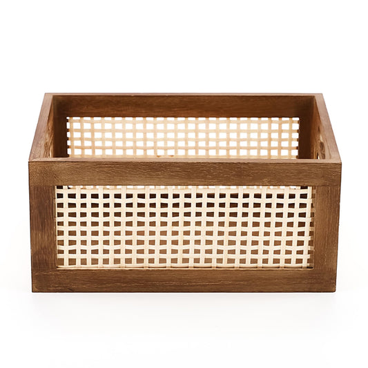 Vintage Wooden Storage Box - 11.8" x 7.9" x 5.5" (30x20x14cm) Rustic Decorative Organizer - Antique Style Keepsake Chest for Jewelry, Photos, Stationery - Handcrafted Wood Box