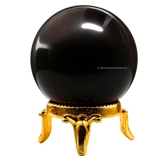 Amazing Gemstone Garnet Crystal Ball with Stand - 2 Inches Crystal Sphere Meditation Balls for Witchcraft and Decorative Balls