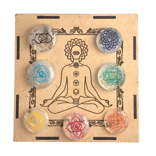 Crystal Quartz Chakra Healing Crystals Set – Tachyon Energy Stones for Meditation, Energy Alignment, Balancing Chakras – Root to Crown Chakra Kit – Spiritual Wellness & Reiki Tools
