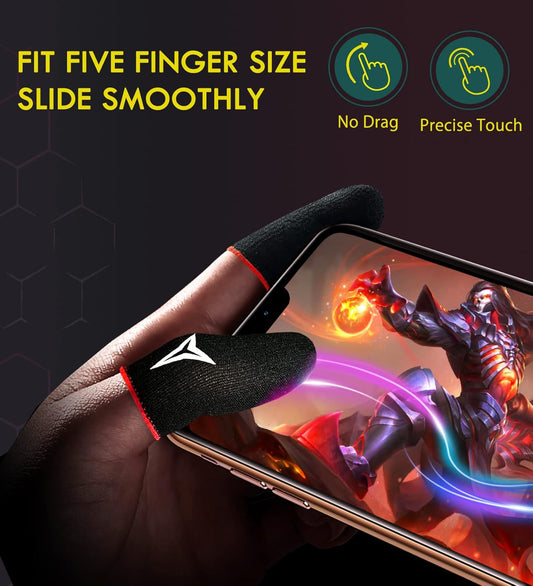 6 Pack Nuozme 0.15mm Mobile Phone Gaming Finger Sleeves, Finger Sleeves Compatible with All Touchscreen Devices
