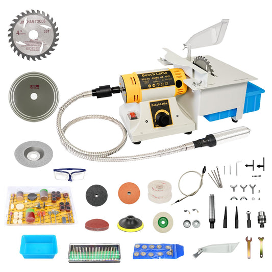 Lapidary Rock Saw for Cutting Rocks, 750W Mini Lapidary Equipment for Jewelry and Gemstone Polishing, 110V Table Saw Grinder Machine with Polishing Kit for Jade Agate Wood and Beeswax