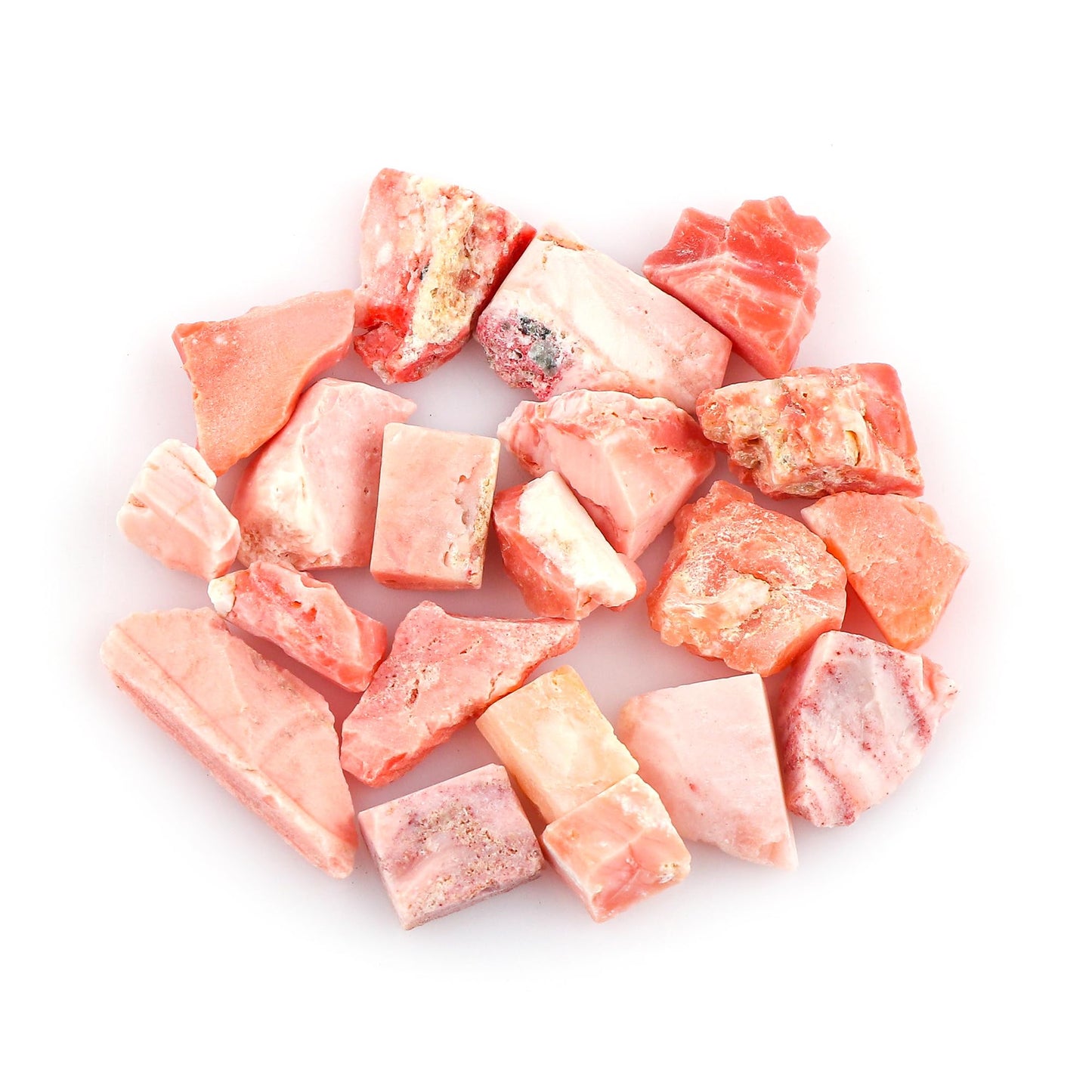 CRYSTALINES 50cts, Wholesale Natural Raw Pink Opal Gemstones, Rough Stone Lot, Bulk Loose Supplies for Jewelry Making, DIY Crafting, Healing Crystals, October Birthstone, Gem Collection, 8 to 10pcs