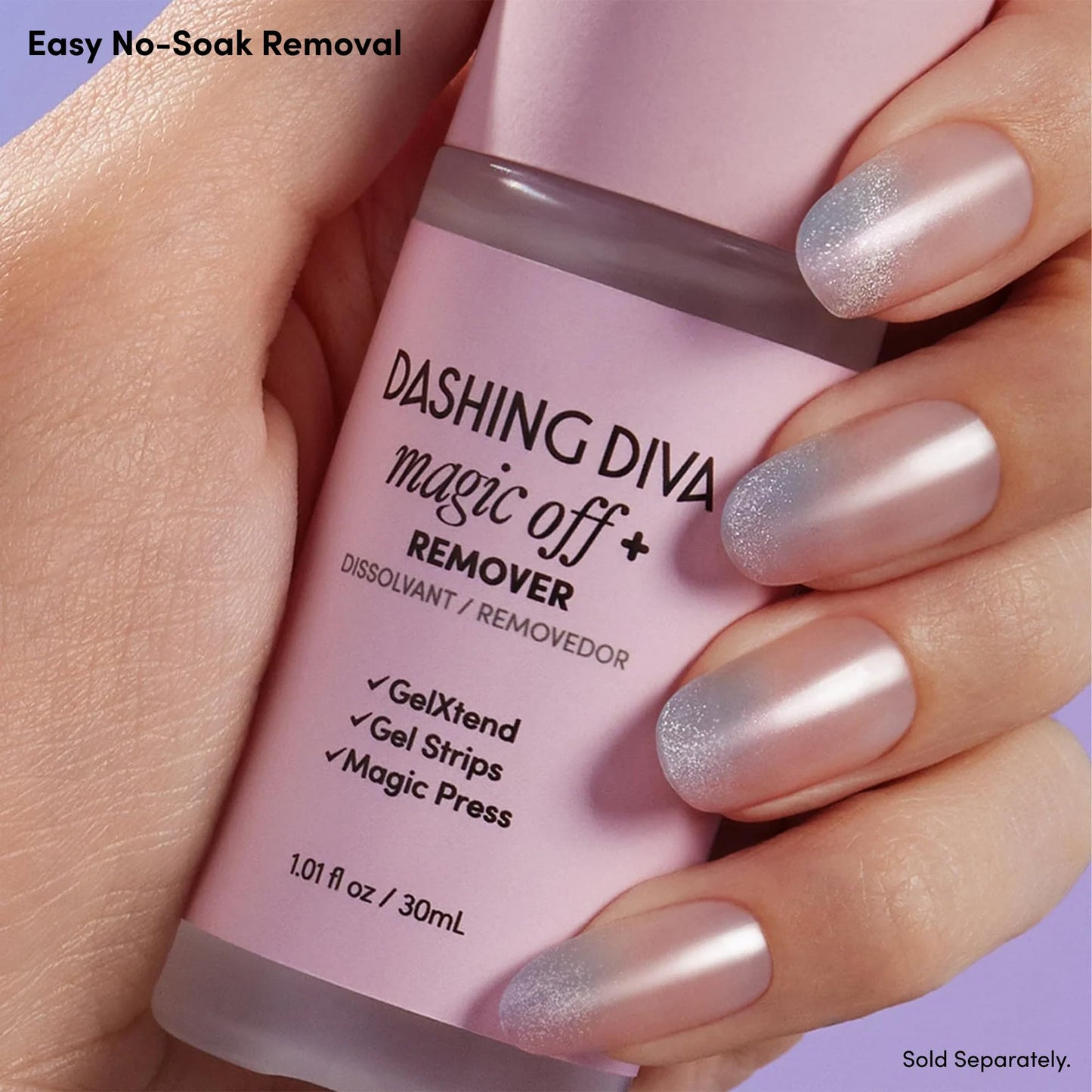 Dashing Diva Glaze Nail Strip Set - Rose Holiday - Long Lasting, Chip Resistant, Semi-Cured Gel Nail Strips - Gel Set - 4-Piece Manicure Kit with 32 Strips