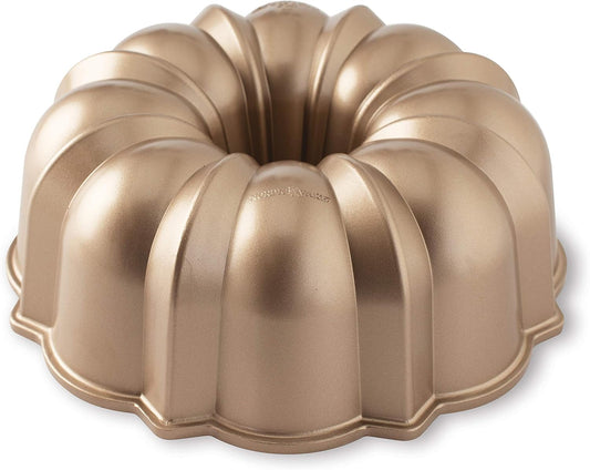 Nordic Ware 12-Cup Bundt Pan - Classic Toffee Finish for Perfectly Shaped Cakes