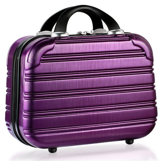 14-Inch Makeup Train Case Hardshell PC+ABS Travel Cosmetic Organizer, Makeup Storage Box for Toiletry Durable Portable Gifts for Women.