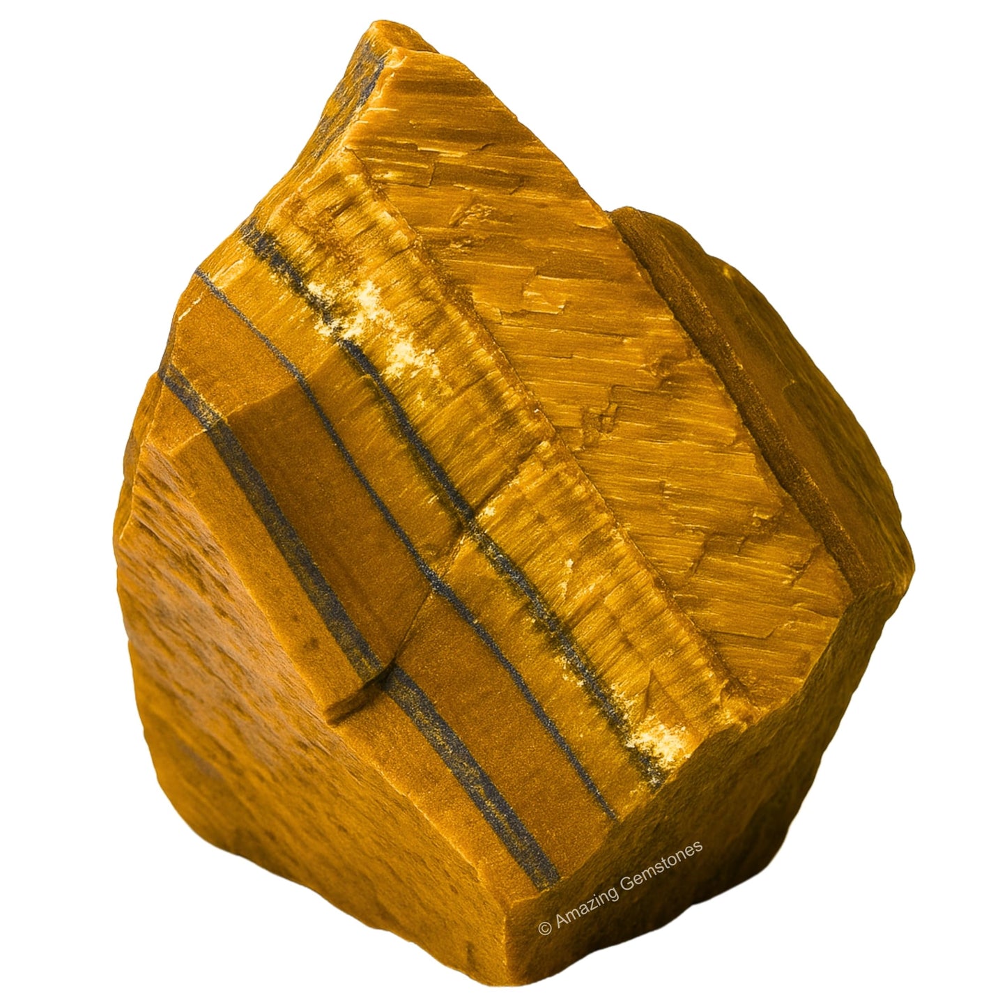 Amazing Gemstone Tiger Eye Raw Crystals and Healing Stones, Natural Rocks for Tumbling and DIY Raw Stones and Crystals (1 Piece)