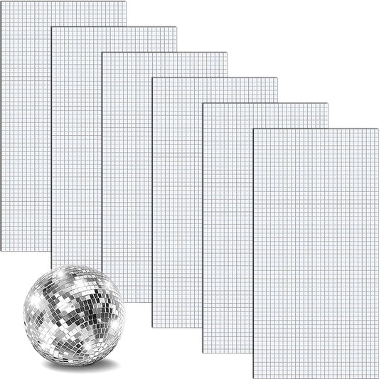 10800 Pcs Self Adhesive Mosaic Tiles, MaehSab 5 x 5 mm Square Disco Ball Mirror Tiles Sticker for DIY Craft, Hat, Interior Decoration, Card Making and Art Collage Silver