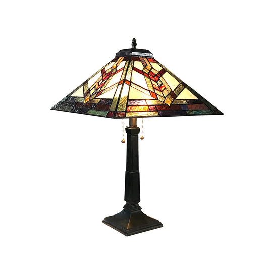 Chloe Table Lamp CH1T182AM16-TL2, Glass, Multi-Colored