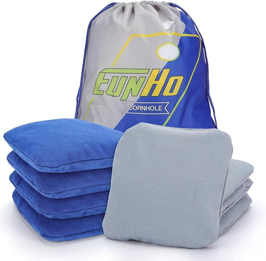 EunHo Dual Sided Cornhole Bags Regulation Set of 8 Professional Cornhole Bean Bags Slick and Stick for Tossing Game-All Weather
