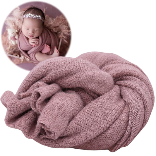 Zeroest Newborn Photography Wrap - Newborn Photoshoot Props for Boys & Girls - Stretch Knit Blanket for Baby Photo Prop