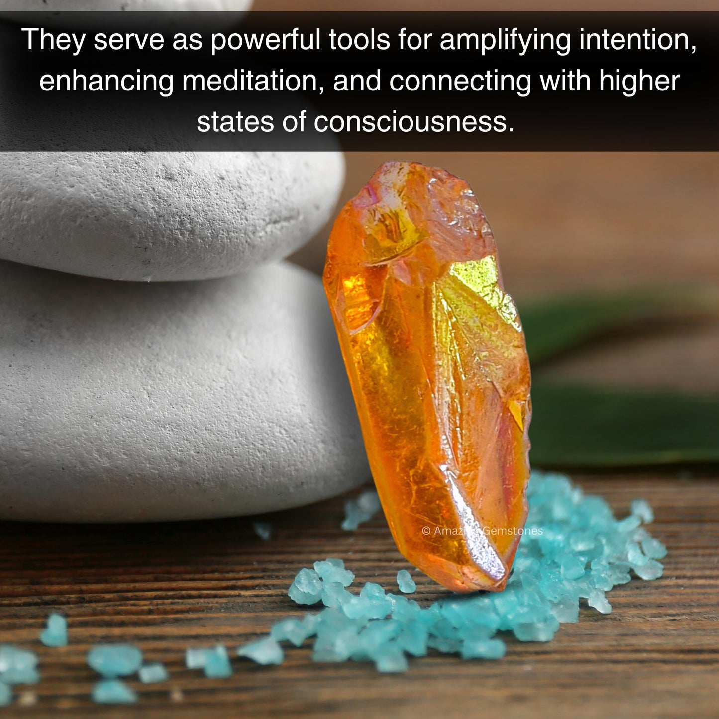 Amazing Gemstone 2 Pieces Tangerine Aura Quartz Raw Pencil Points Crystals and Healing Stones, Natural Rocks for Meditation and DIY Raw Point Stones and Crystals