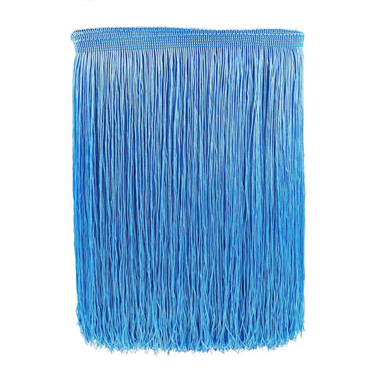10 Yards 12'' Width Fringe Trim Tassel Sewing Trim Lace Polyerter Fibre Tassel for Clothes Accessories Latin Wedding Dress and DIY Lamp Shade Decoration (Light Blue)