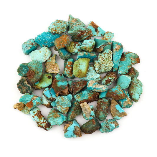 ColouredRocks Turquoise (150cts) (60+pcs) (8-15mm) Natural Raw Crystals, Loose Gemstone, Wholesale Rough, Jewelry Making Supply, Chakra Healing Stones, DIY Craft, Gem Collection