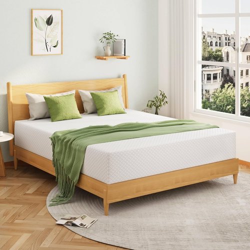 EGOHOME 8-Inch Queen Memory Foam Mattress - Cooling Green Tea Gel for Pressure Relief | CertiPUR-US Certified, 80''L x 60''W