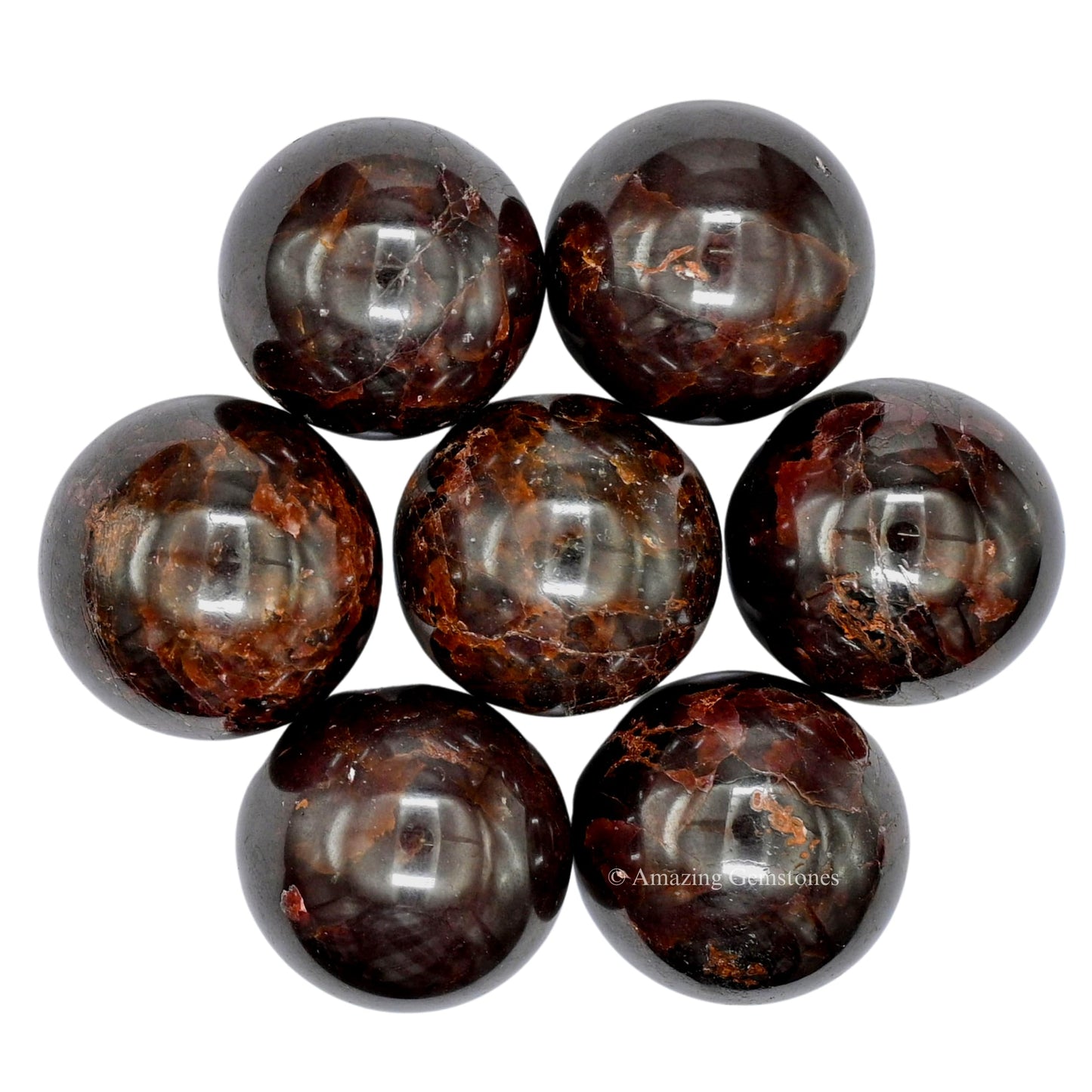 Amazing Gemstone Garnet Crystal Ball - 1 Inches Crystal Sphere Meditation Balls for Witchcraft and Decorative Balls - Crystals and Healing Stones Beginners Gift (Pack of 1)