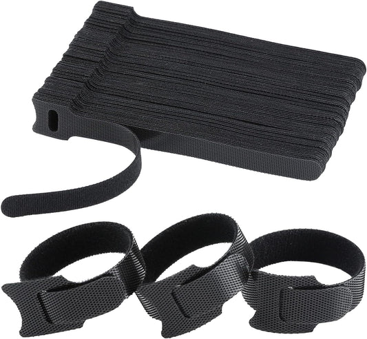 120PCS 6 Inch MVYC Reusable Cable Ties Wire Ties Cord Organizer Cable Organizer Adjustable Management Black
