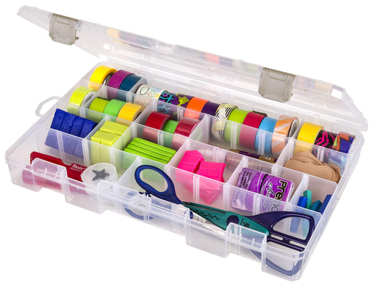 ArtBin Large Solutions Box Clear Art & Craft Organizer with Dividers - Plastic Storage Case for Convenient and Versatile Storage - Ideal for Various Craft Supplies