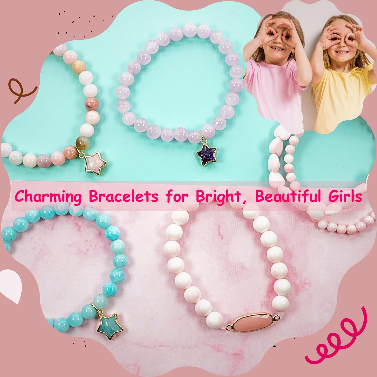 Moonstone Bracelet Birthday Gift for Girls, Toddler Bracelet with Certified 925 Sterling Silver 18K Gold Vermeil Moonstone Crystal Star Charm