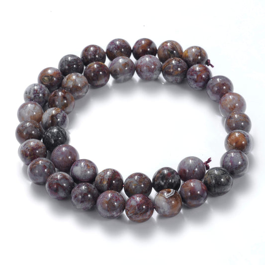 10mm Natural Pietersite Gemstone Round Loose Beads Crystal Stone Bracelet Necklace Accessories Crafts for Jewelry Making DIY,1 Strand 15"