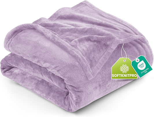 Utopia Bedding Fleece Blanket - Luxury Soft Anti-Static Microfiber | Queen Size Lilac (90x90 Inch)