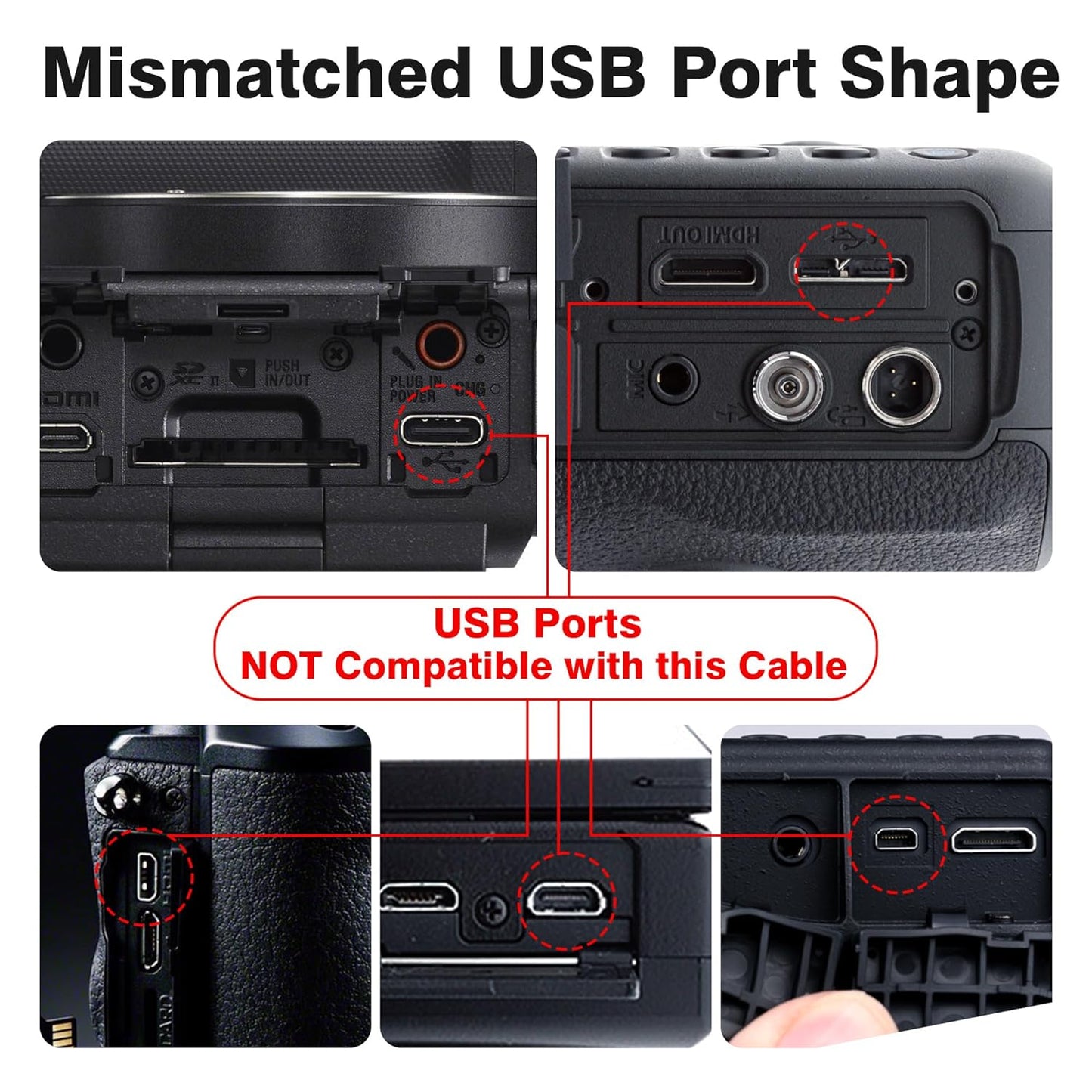 2 Pack 10ft IFC-400PCU T1i T7i, AGVEE Camera USB Data File Transfer AV Out Digital Cable Cord with Magnetic Ring
