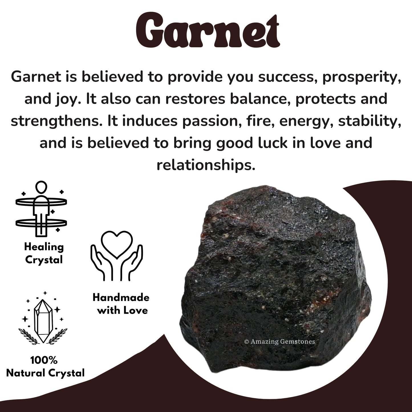 Amazing Gemstone Garnet Raw Crystals and Healing Stones, Natural Rocks for Tumbling - DIY Raw Stones and Crystals, 2 Pieces