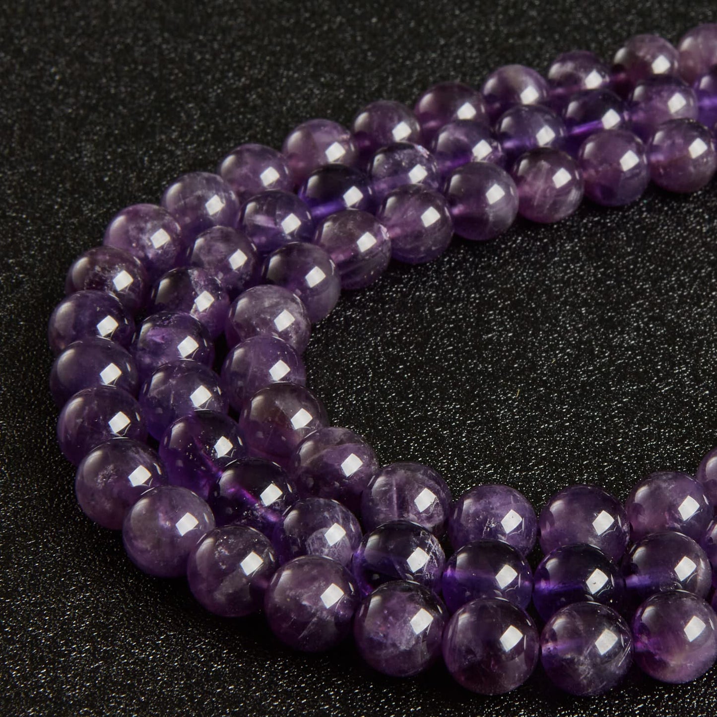 100pcs 10mm Amethyst Beads Natural Gemstone Beads Round Loose Beads for Jewelry Making