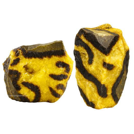 Amazing Gemstone 2 Pieces Septarian Raw Crystals and Healing Stones, Natural Rocks for Tumbling and DIY Raw Stones and Crystals