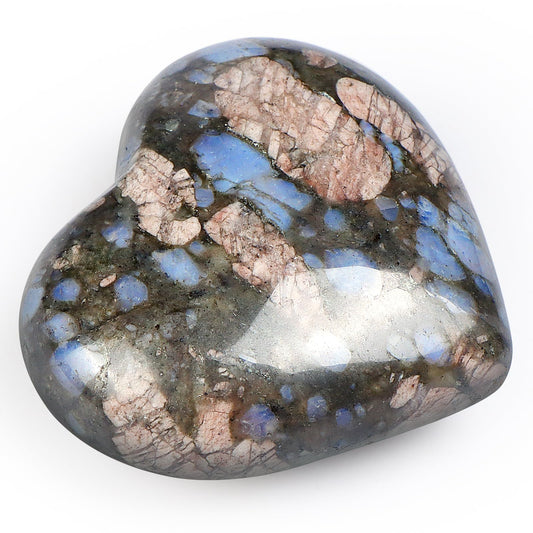 Artistone 2 Inch Glaucophane Stone Crystal Heart Healing Crystals Heart Stones Polished Pocket Love Gemstones Chakra Balancing Meditation Massage Gift
