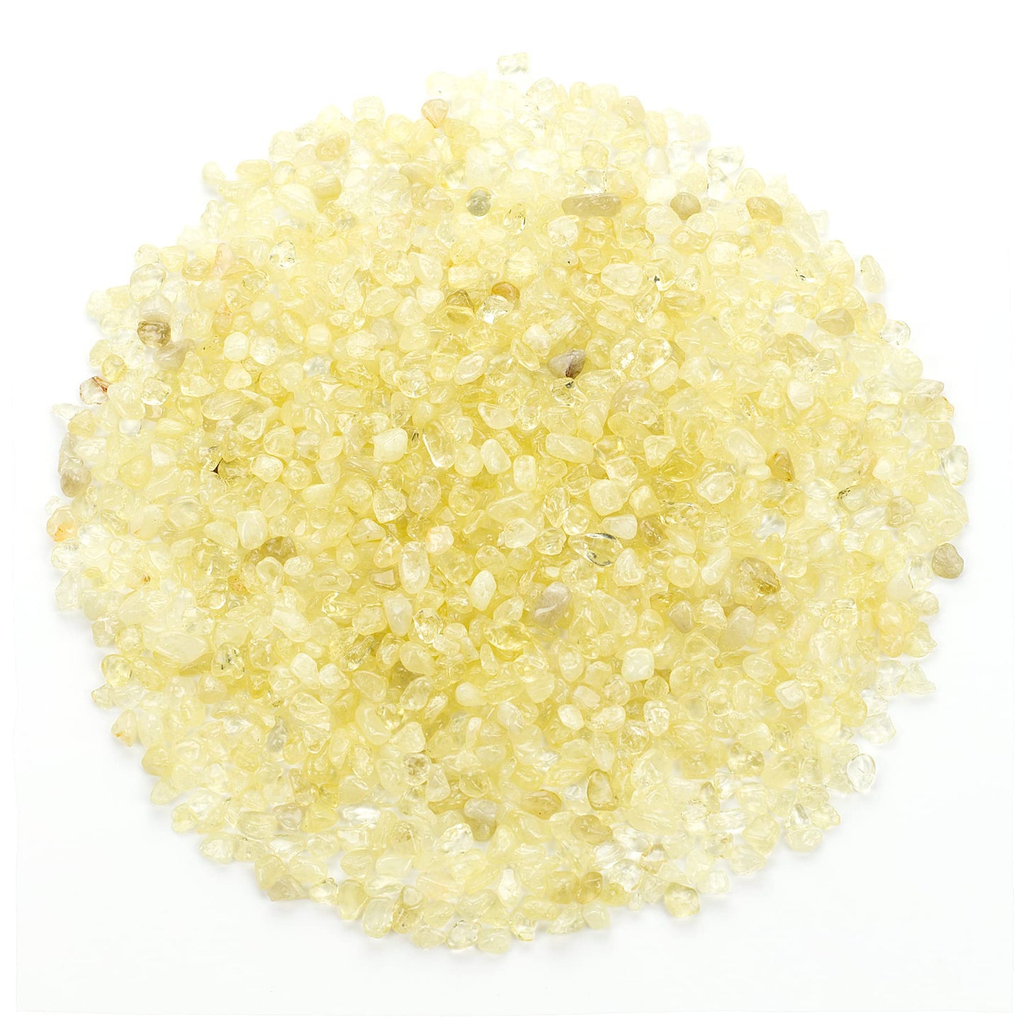 Cherry Tree Collection 1/2 Pound Polished Tumbled Gemstone Chips, Pebbles, Crystal Chips Bulk for Jewelry Making, Healing, Plants, Succulents, Aquariums, Decoration, Chakra (Lemon Jade)