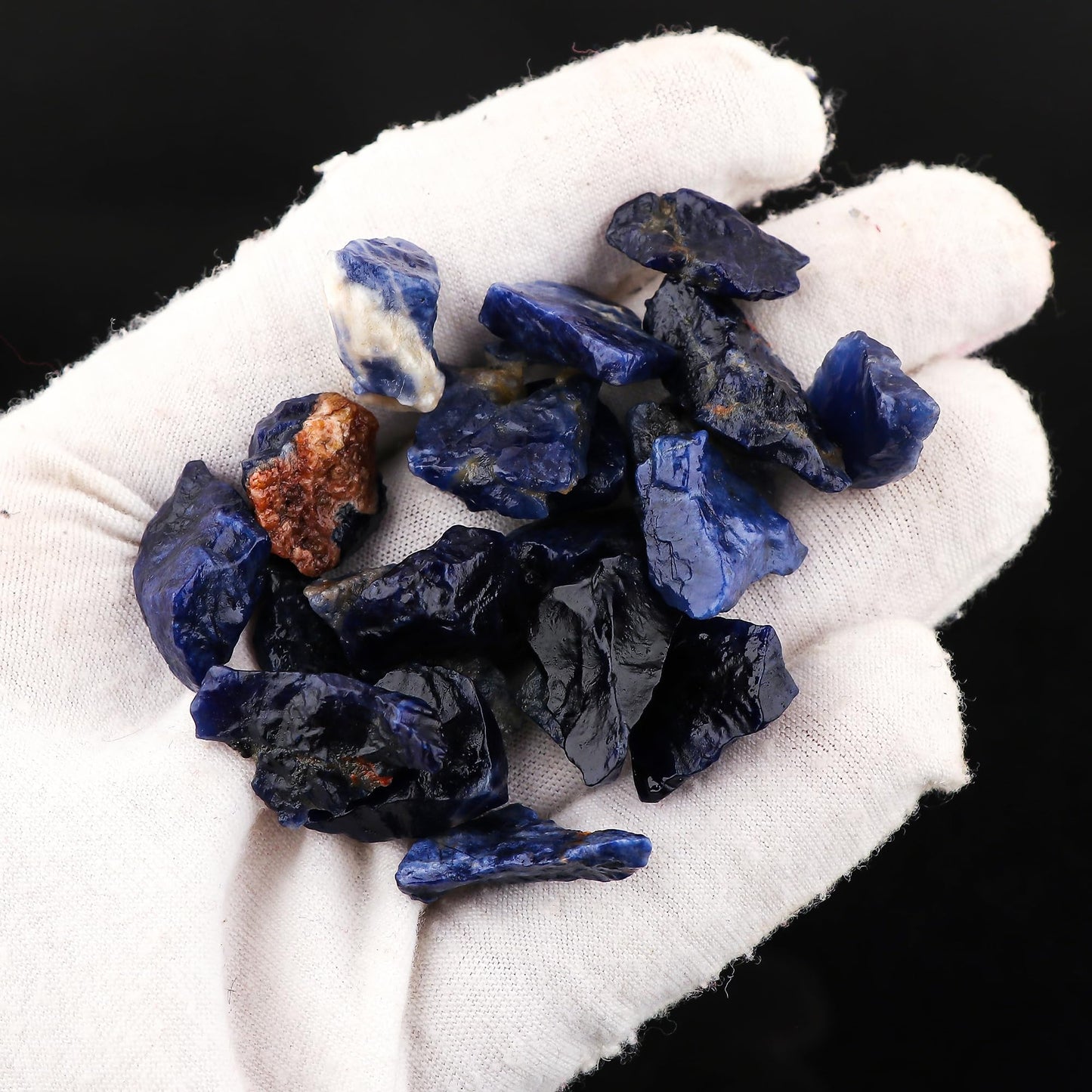 ColouredRocks Sodalite (200cts) (28-32pcs) (14-20mm) Natural Raw Crystals, Loose Gemstone, Wholesale Rough, Jewelry Making Supply, Chakra Healing Stones, DIY Craft, Gem Collection