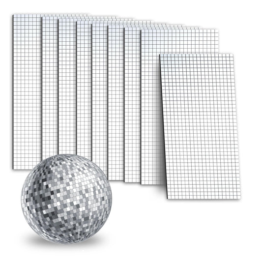 8000 PCS Disco Mirror Tiles, 7.5 x 7.5 mm Self Adhesive Mosaic Tiles for Disco Ball Decor, DIY Craft Party Decoration