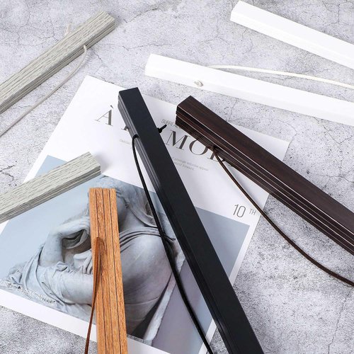 Benjia Magnetic Light Wood Poster Frame - 36x24, 36x48, 36x12 for Photos & Artwork | White Finish