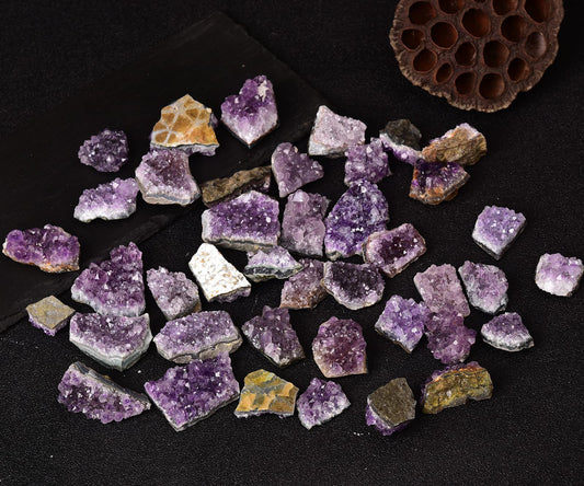 JIC Gem 1.1 LB Amethyst Clusters Natural Raw Amethyst Geode Rock Crystal Healing Stones Witchcraft Gemstone Specimen