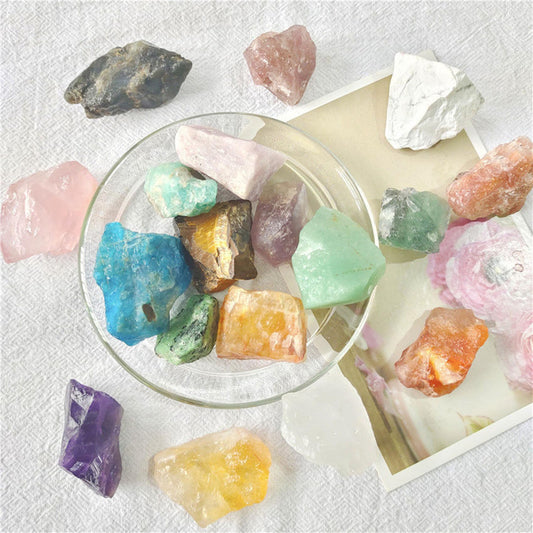 Aquamarine Raw Crystals Healing Crystals Natural Rough Stones 1.2-2" for Tumbling, Fountain Rocks, Yoga, Meditation, Polishin, Gift 5