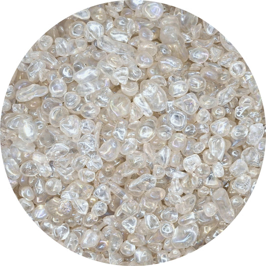 Amazing Gemstone Angel Aura Quartz Crystal Chips Aquarium Gravel Rocks - Bulk Fish Tank Gravel, Small Tumbled Stone Chips, Tiny Crystals for Decoration (Natural AAA Grade Gemstones), 1 Pound
